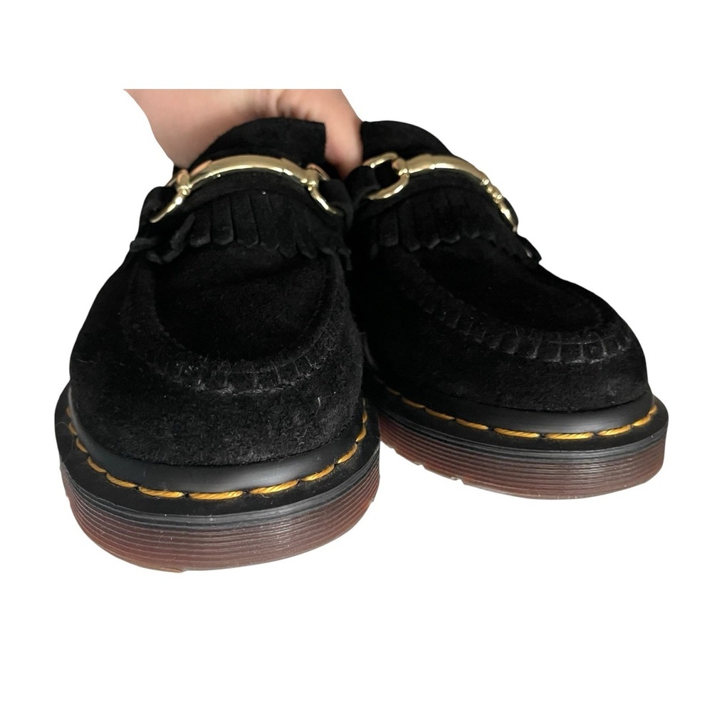 Dr. Martens Adrian Snaffle Loafers Black Suede US 5 EU 36 Shoes Dark Academia - Picture 14 of 16